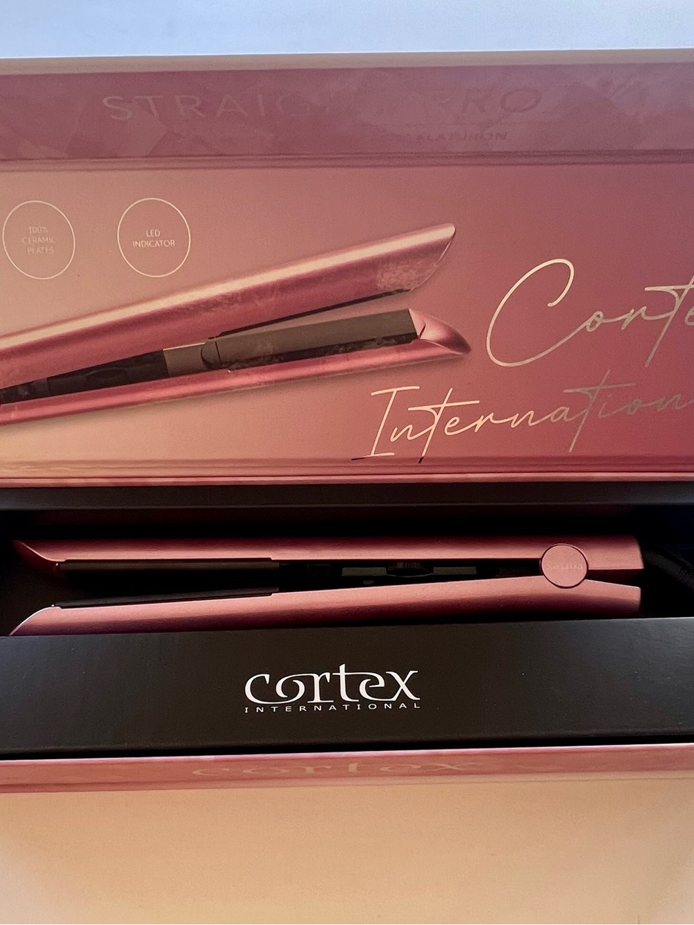 Cortex International Pink Ceramic Hair Straightener